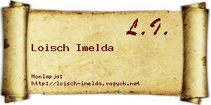Loisch Imelda névjegykártya